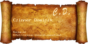 Czinner Dominik névjegykártya